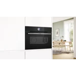 Serie|8 Компактный встроенный духовой шкаф с пароваркой 60 х 45 см черный - миниатюра 5