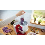 Кухонный комбайн 1000 ватт со встроенными весами и таймером (+овощерезка, блендер) красный - миниатюра 9