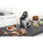 Кухонный комбайн 1000 ватт (+измельчитель, блендер 0,5л, мясорубка, соковыжималка для цитрусовых) серый - миниатюра 3