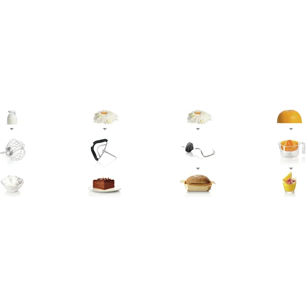 Кухонный комбайн 1000 ватт (+измельчитель, блендер 0,5л, мясорубка, соковыжималка для цитрусовых) серый - изображение 5